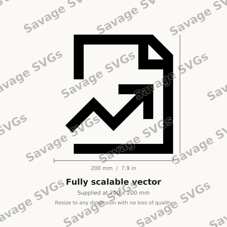 Document Growth Chart Icon