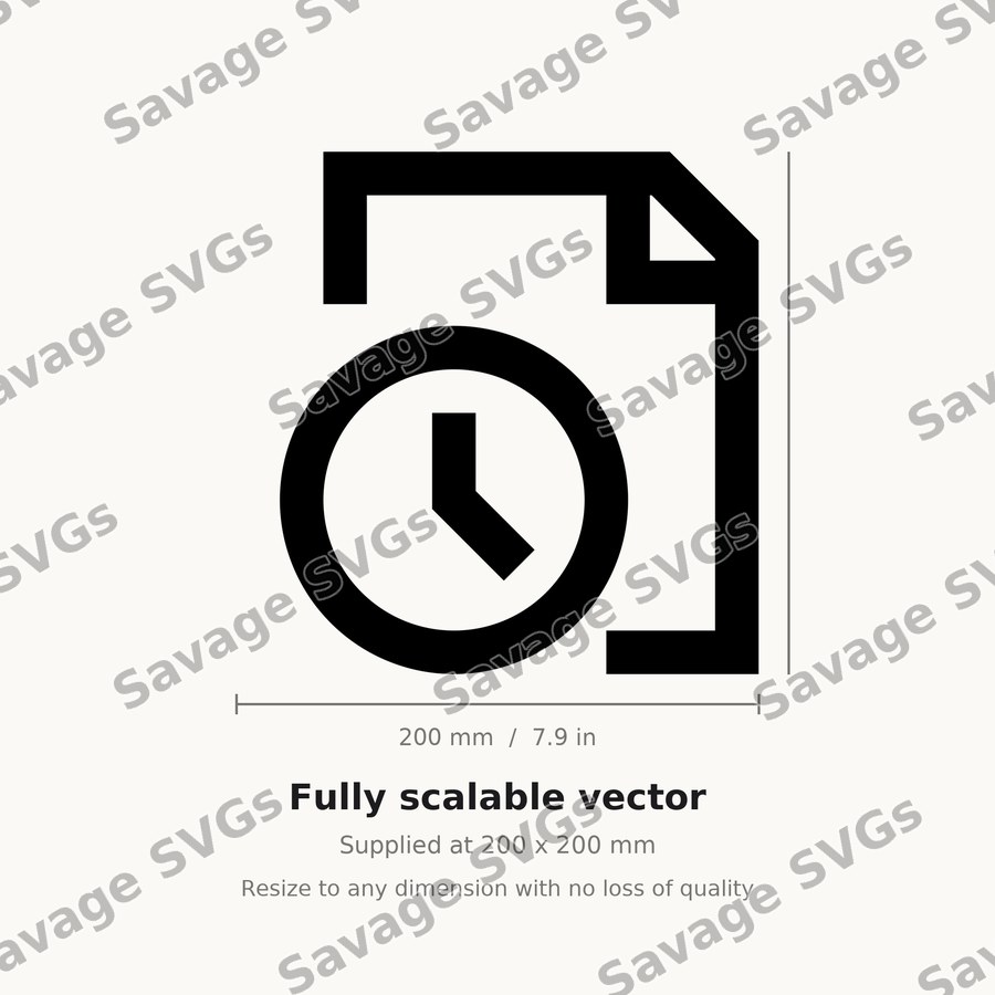 Document With Clock