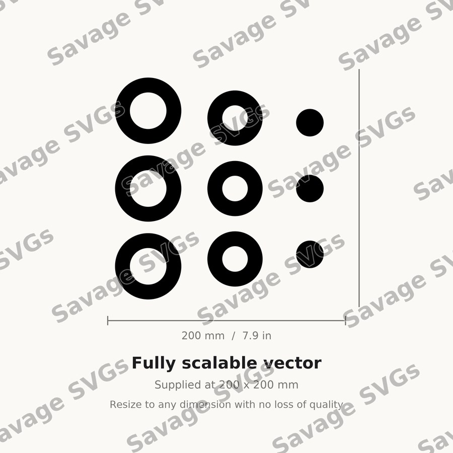 Dots and Rings Grid