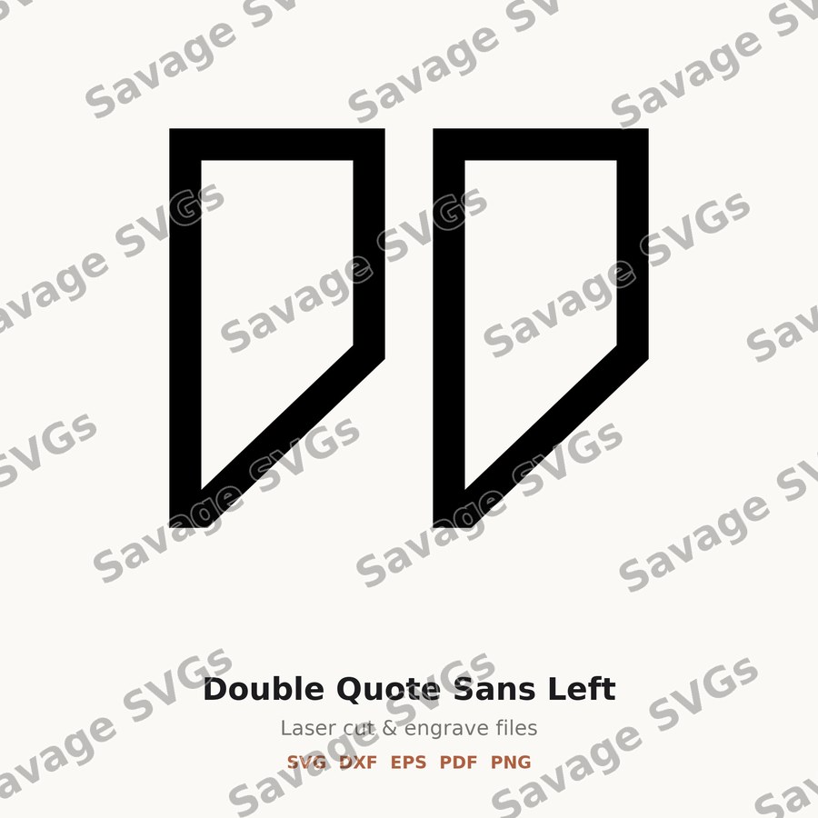 Double Quote Sans Left