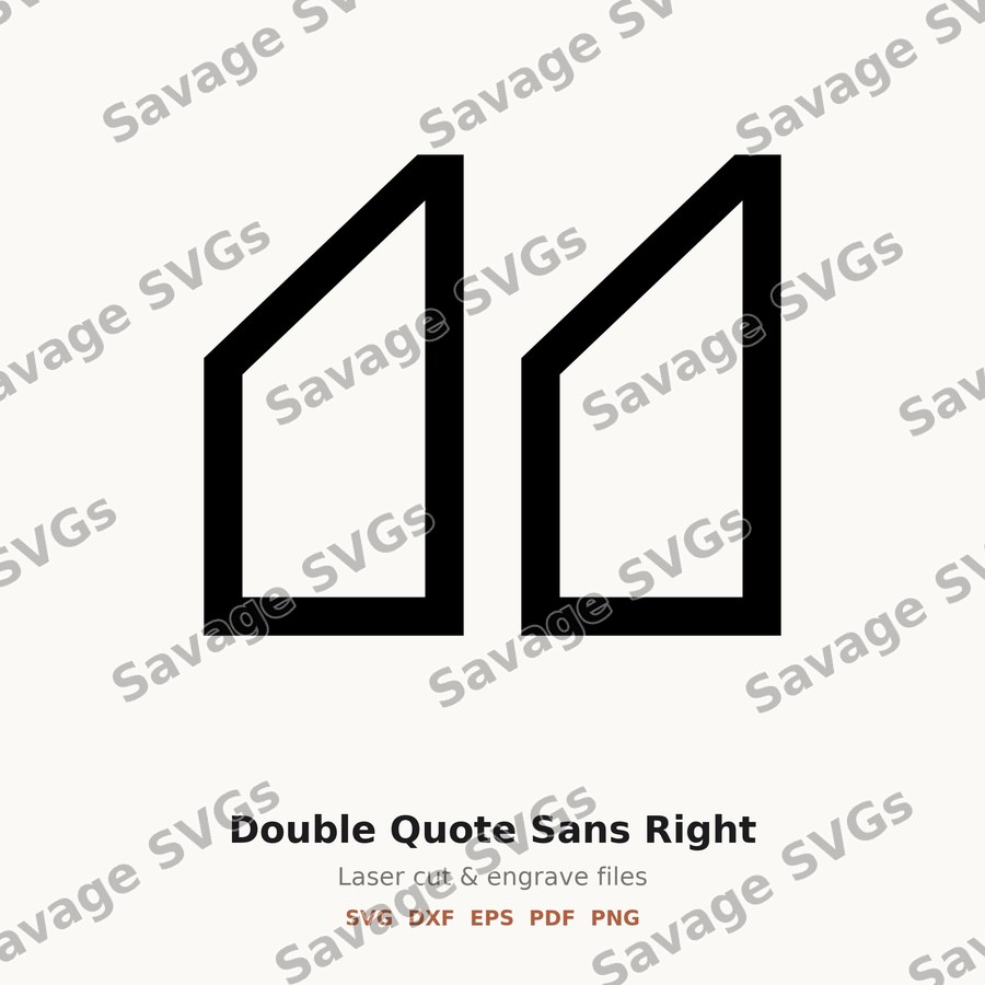 Double Quote Sans Right