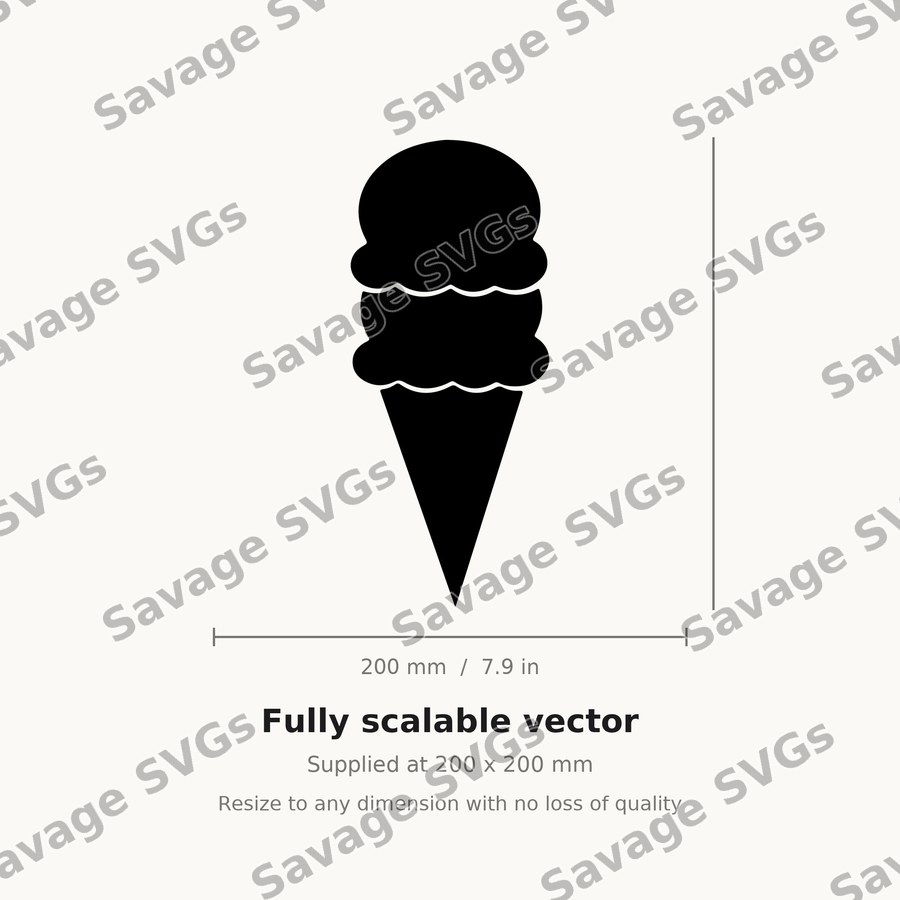 Double Scoop Ice Cream Cone
