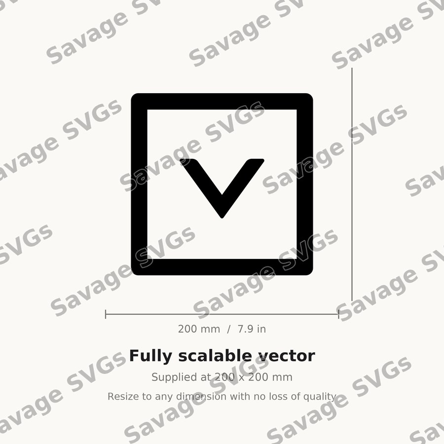 Down Arrow Square