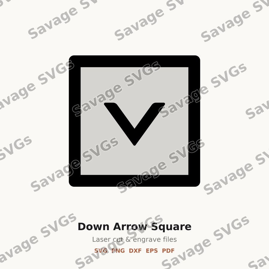 Down Arrow Square