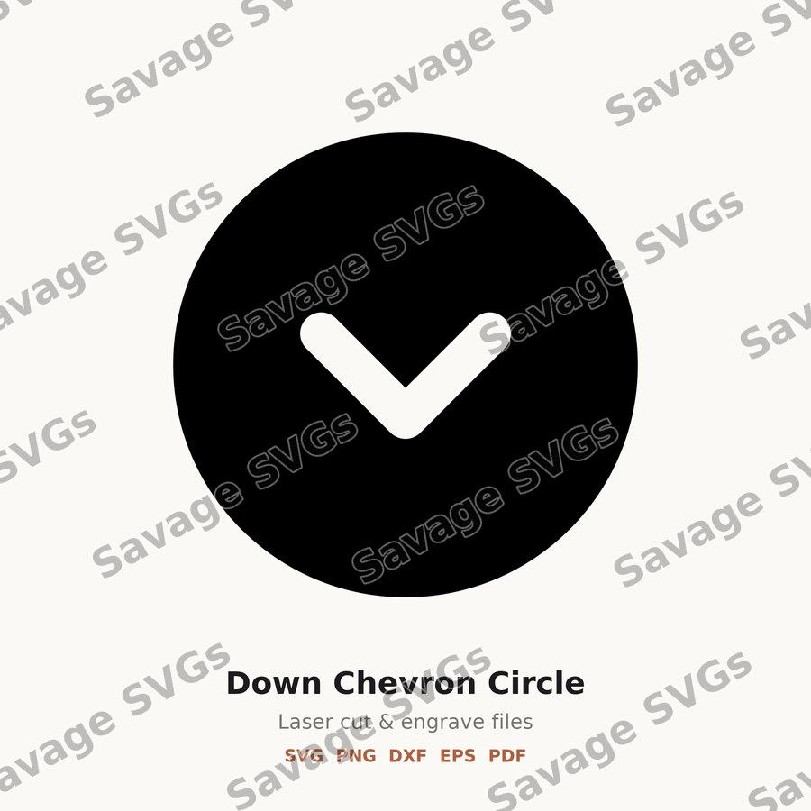 Down Chevron Circle
