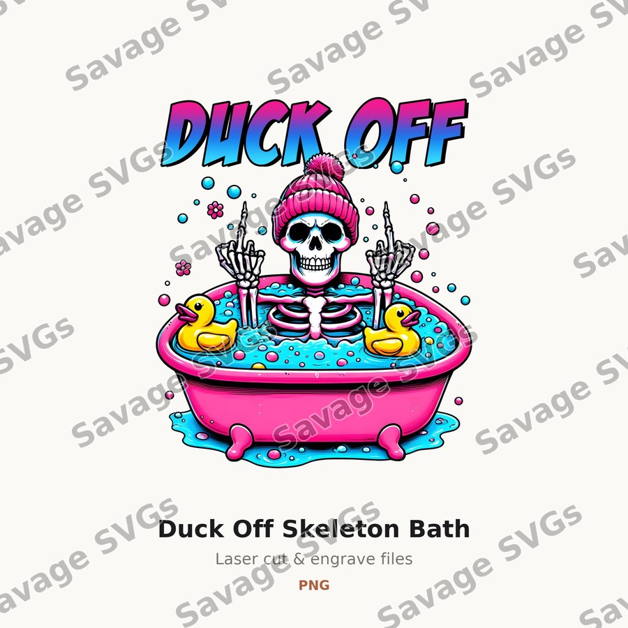 Duck Off Skeleton Bath