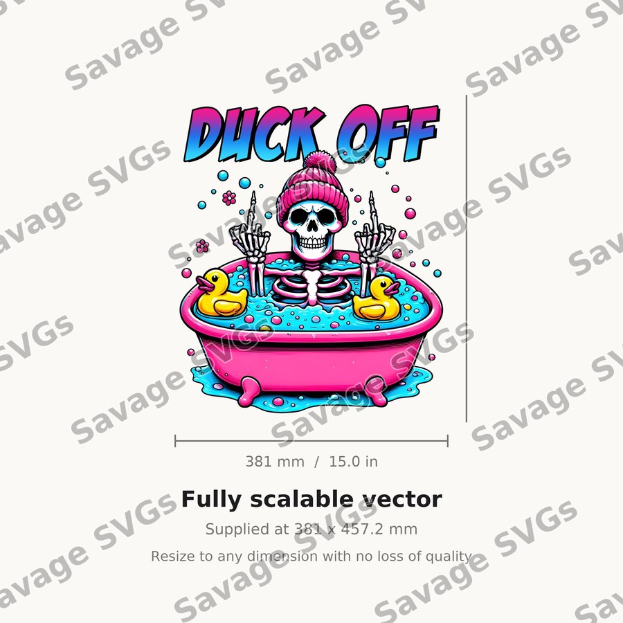 Duck Off Skeleton Bath