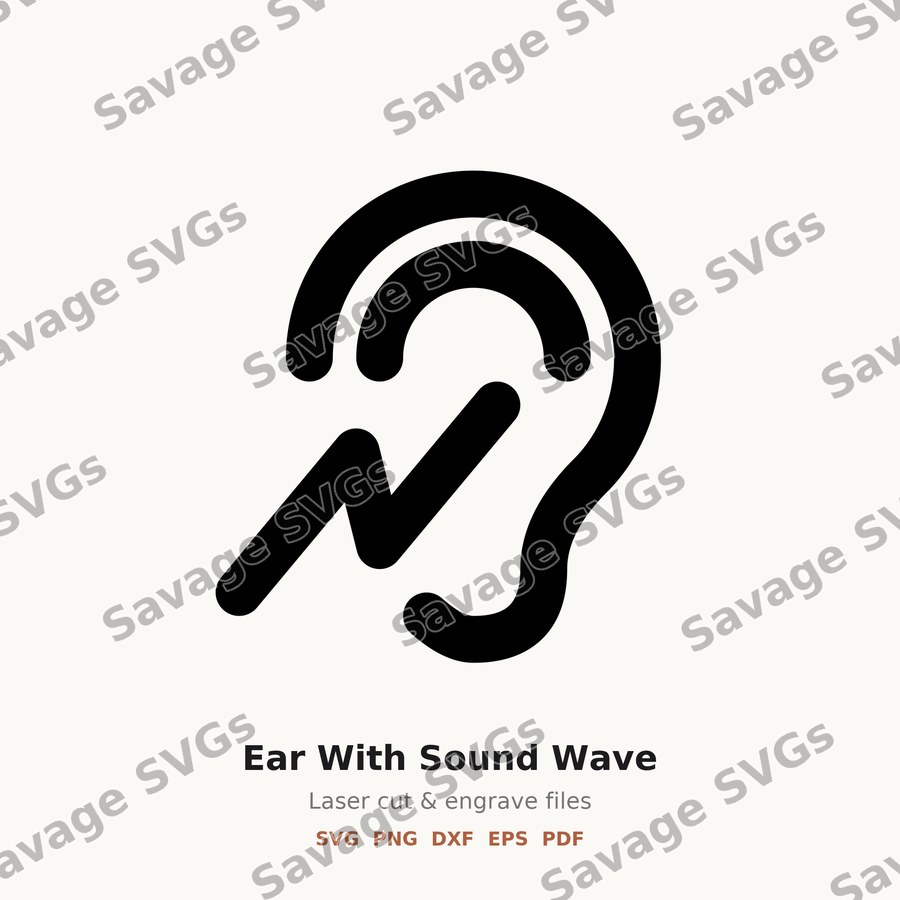 Ear With Sound Wave