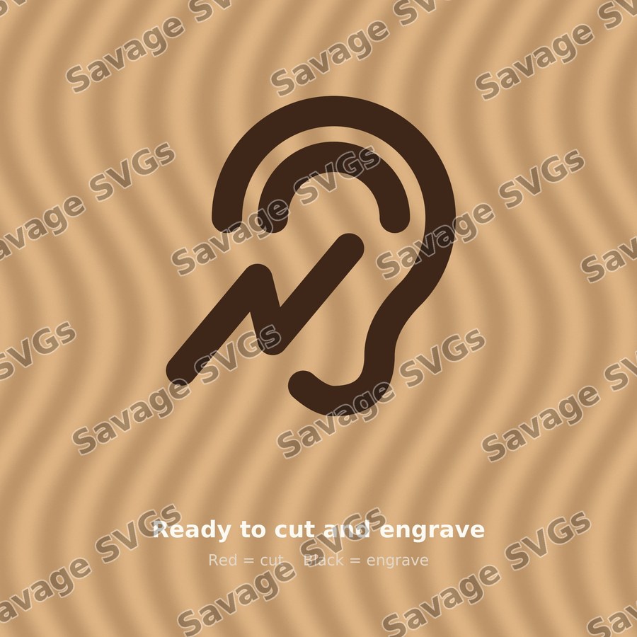 Ear With Sound Wave
