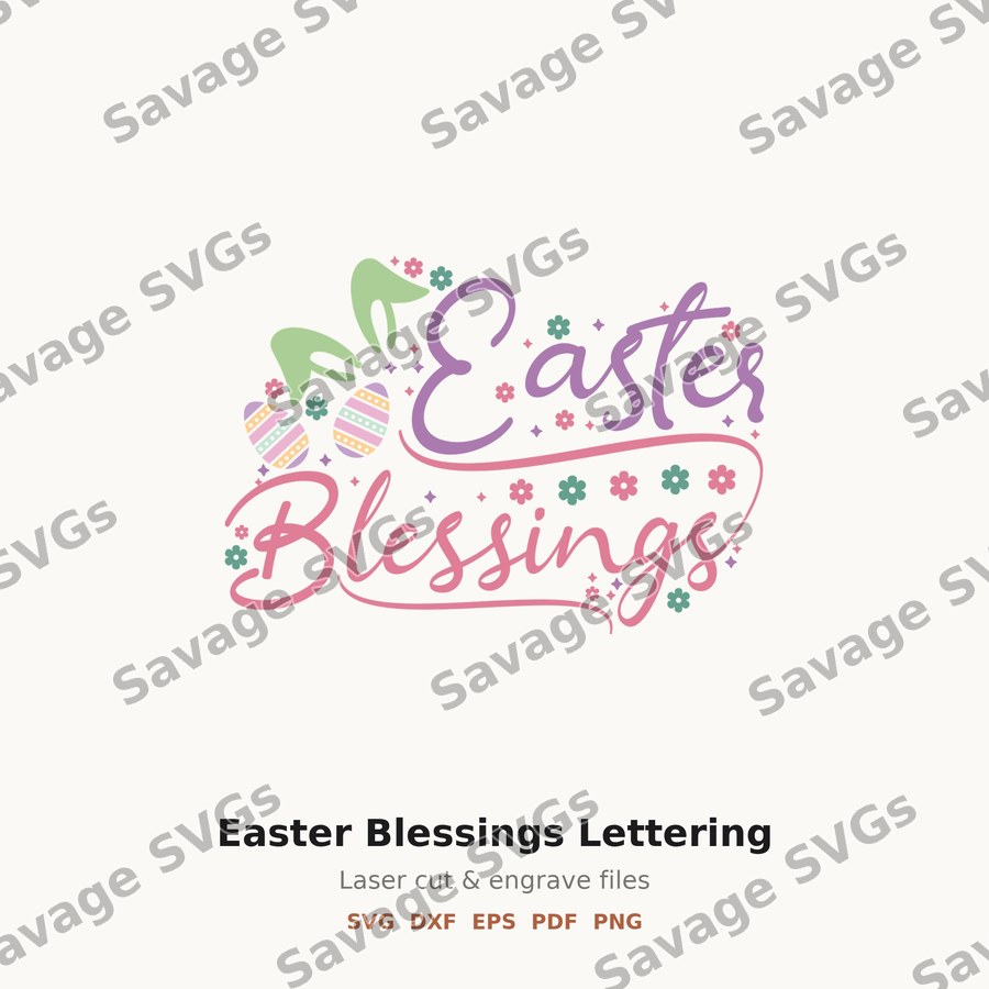 Easter Blessings Lettering