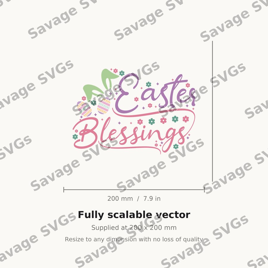 Easter Blessings Lettering