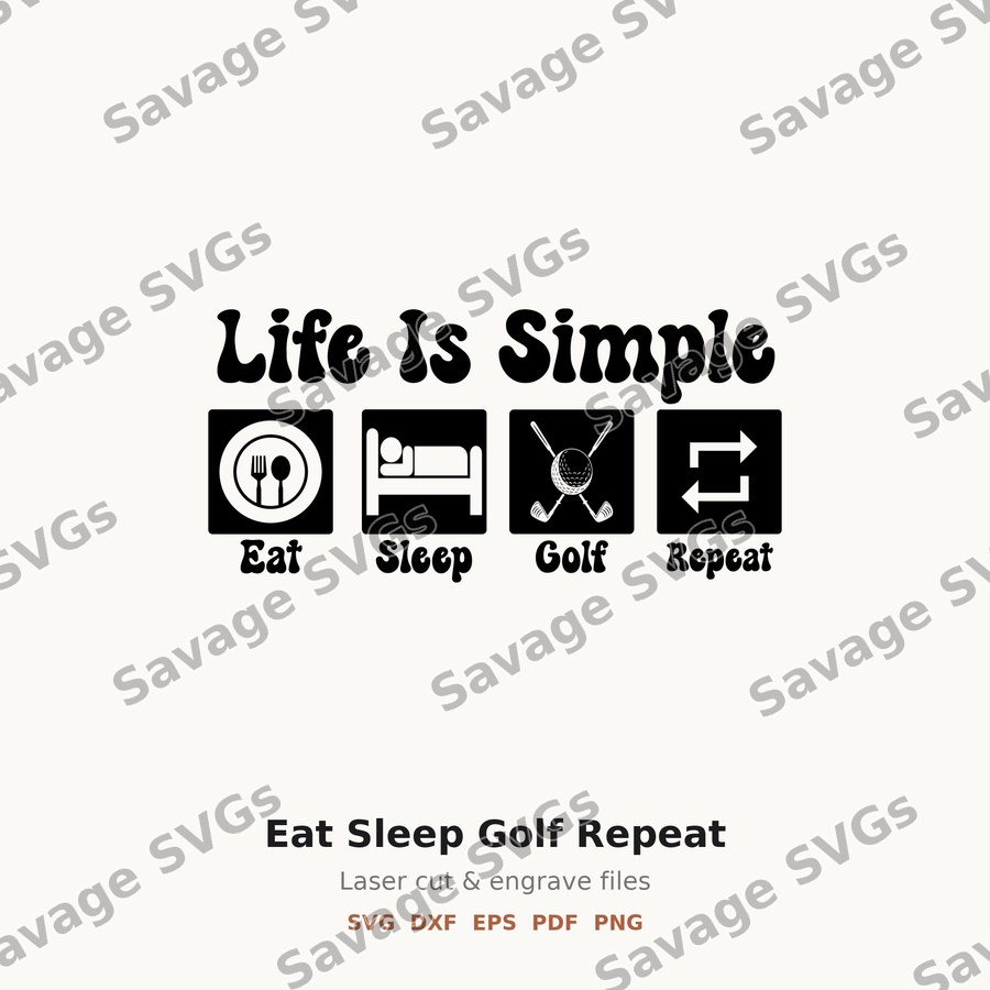 Eat Sleep Golf Repeat