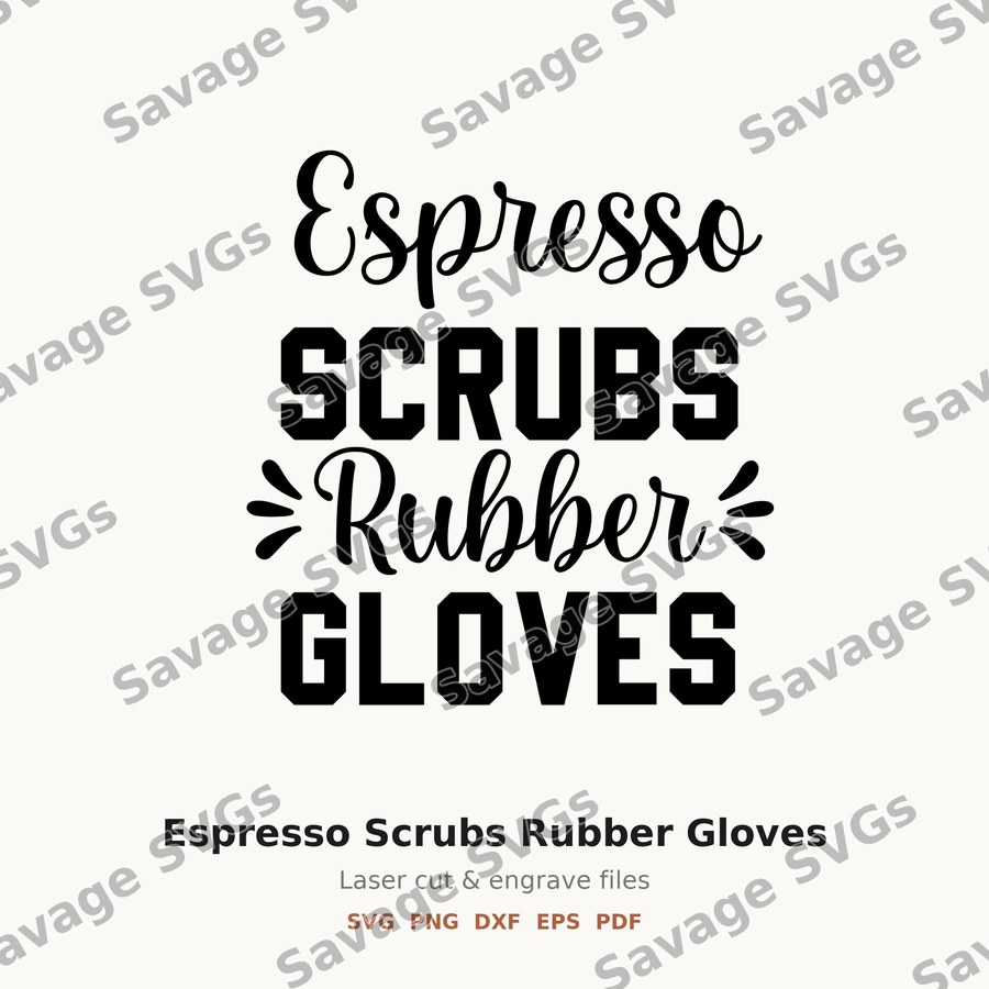 Espresso Scrubs Rubber Gloves