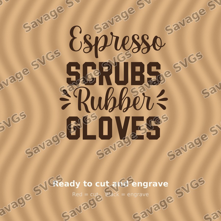 Espresso Scrubs Rubber Gloves