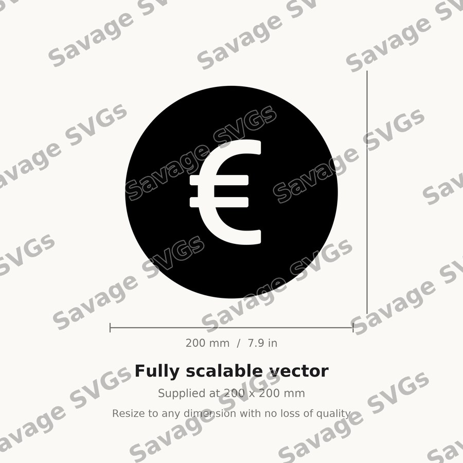 Euro Sign Circle