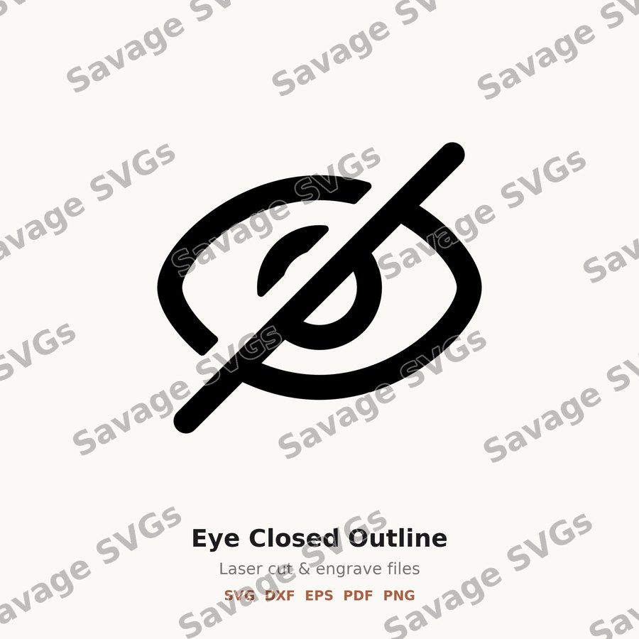 Eye Closed Outline