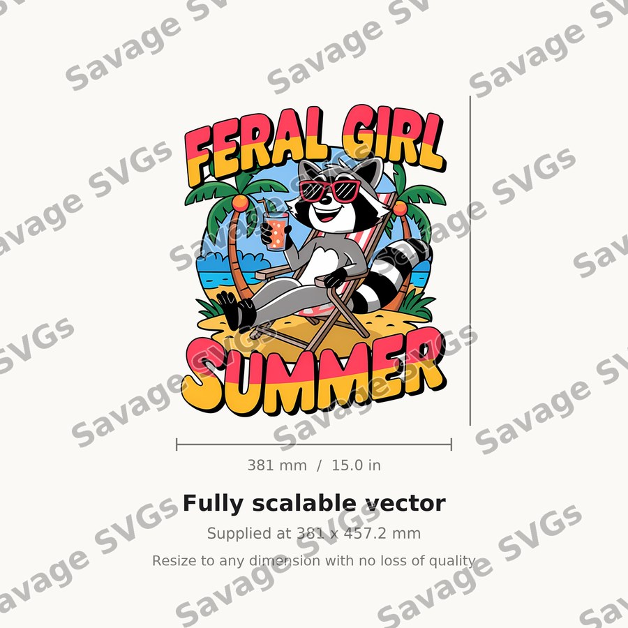 Feral Girl Summer Raccoon