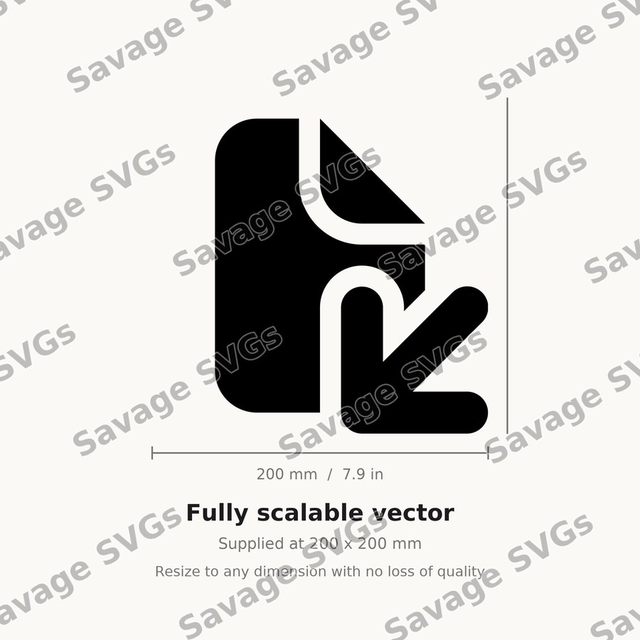 File Arrow Down Left