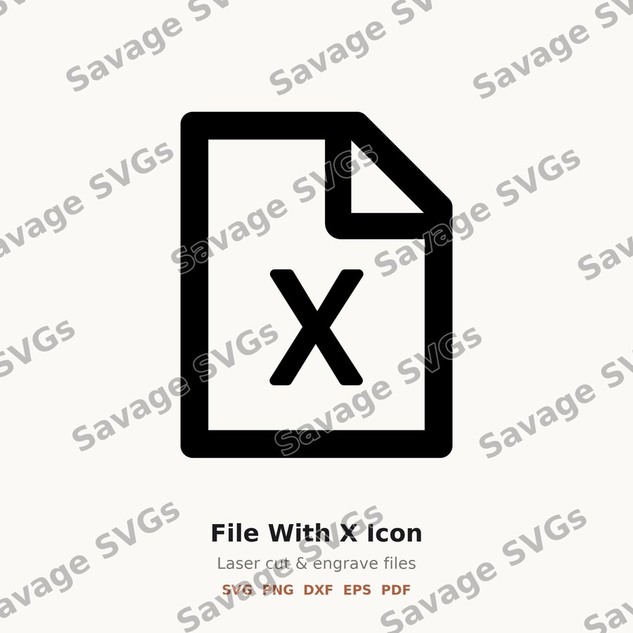 File With X Icon