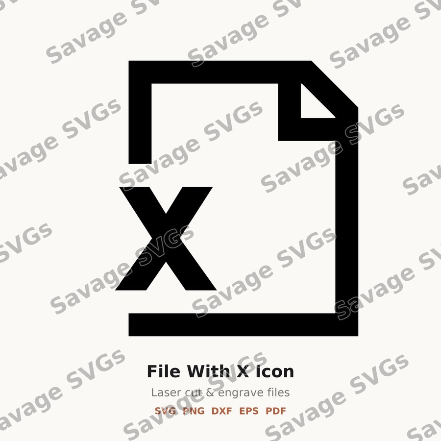File With X Icon