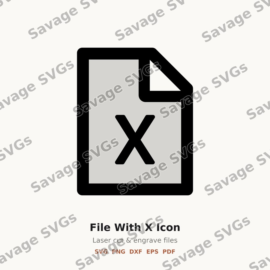 File With X Icon