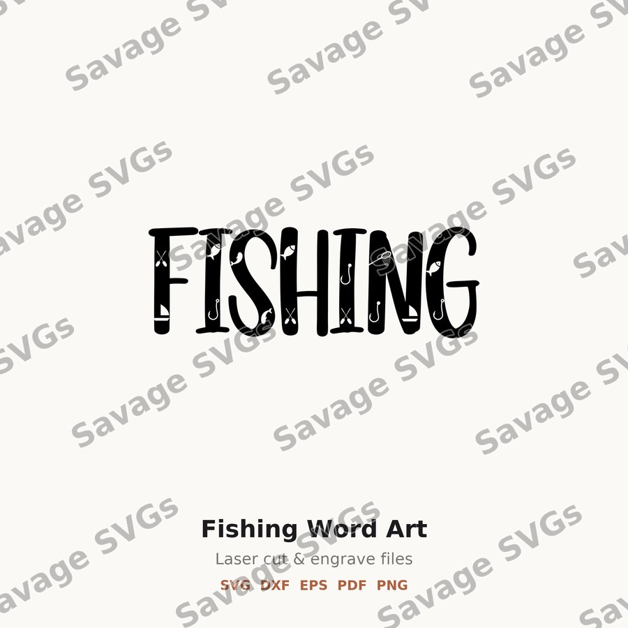 Fishing Word Art