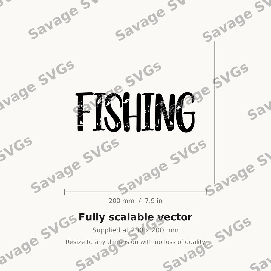 Fishing Word Art