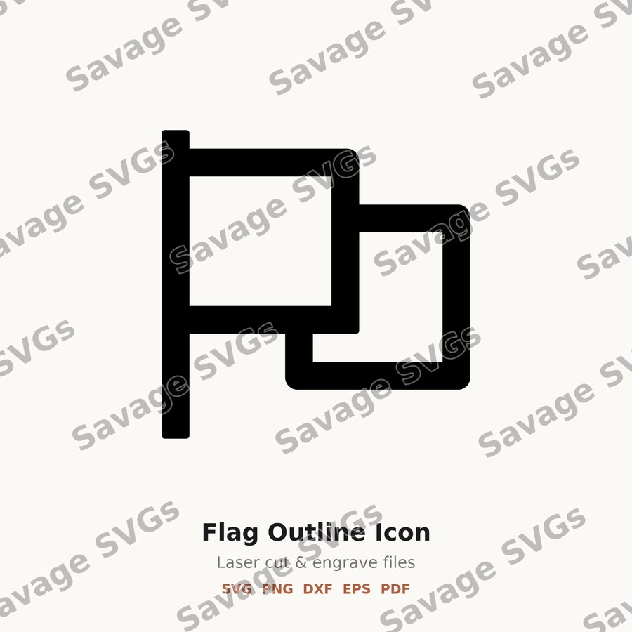 Flag Outline Icon
