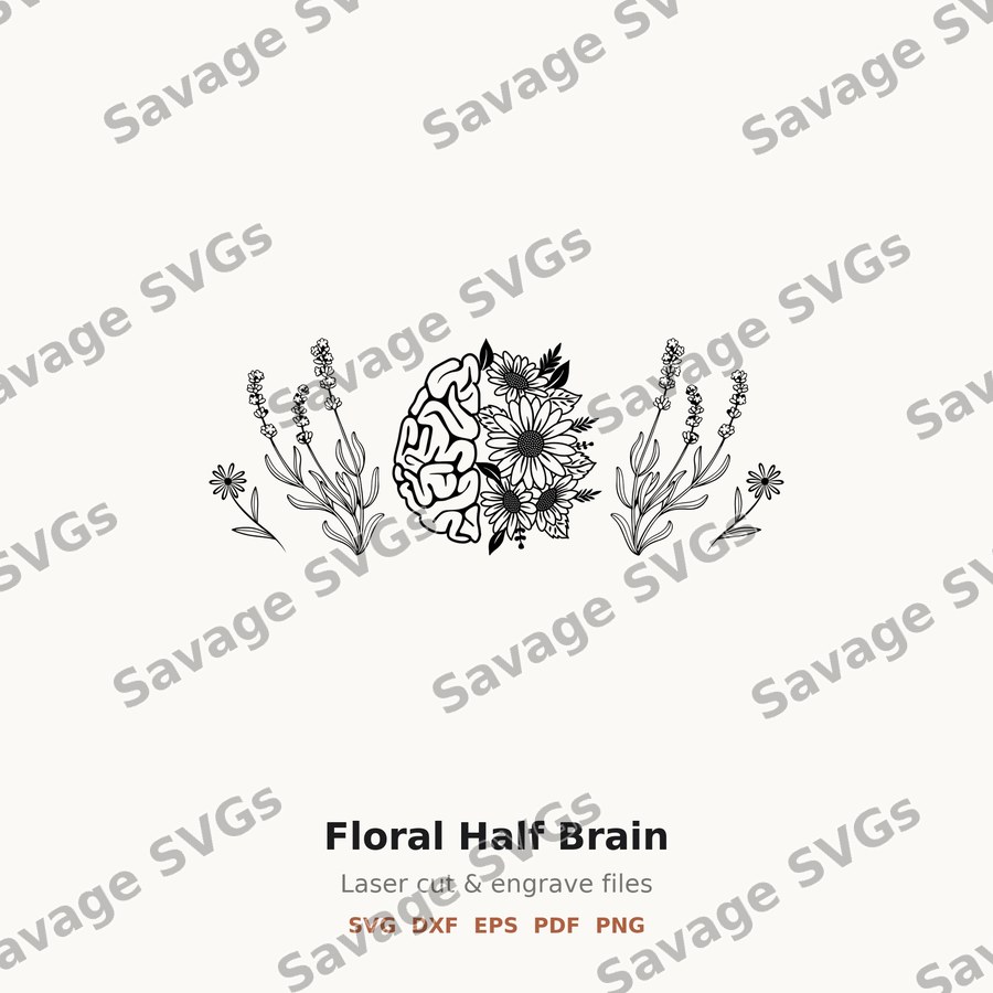 Floral Half Brain