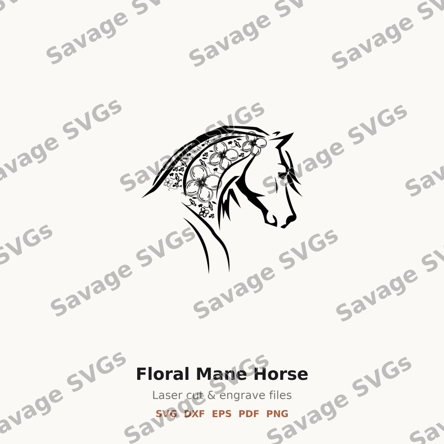 Floral Mane Horse