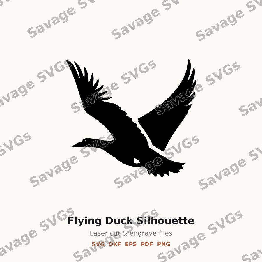 Flying Duck Silhouette