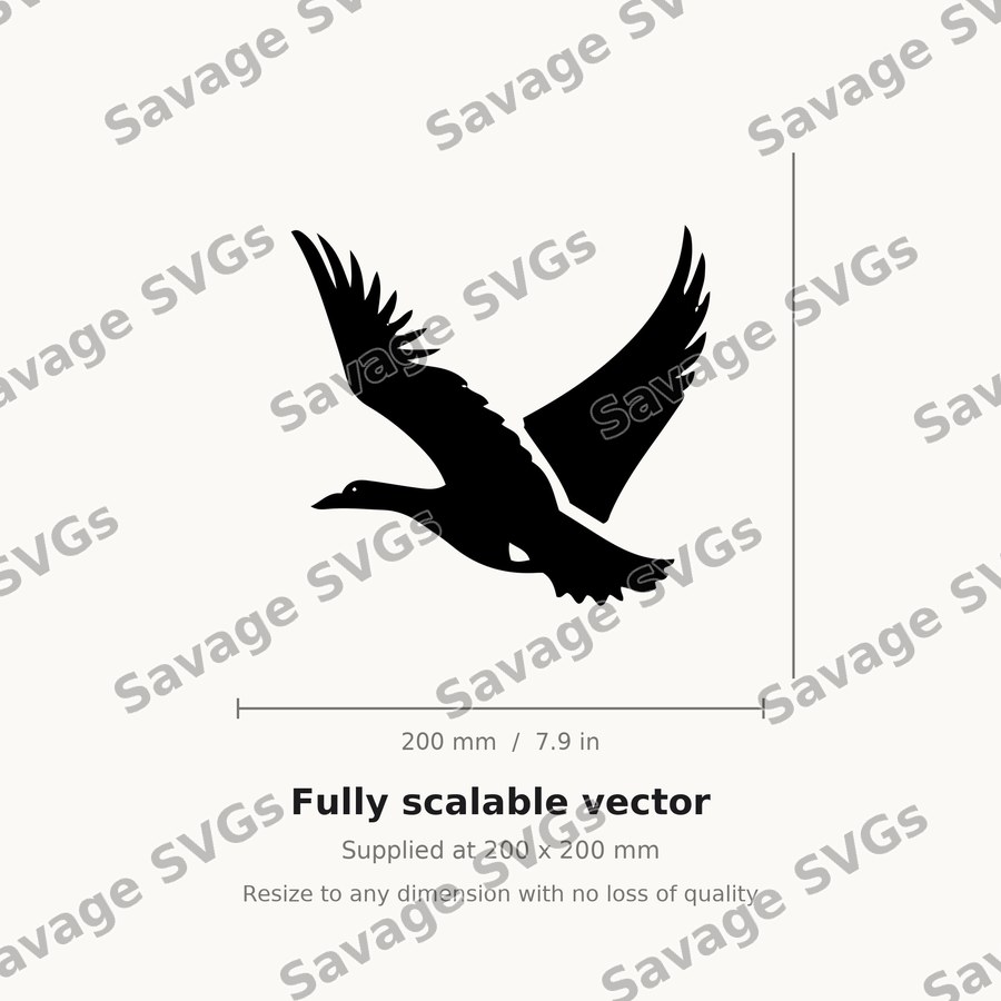 Flying Duck Silhouette