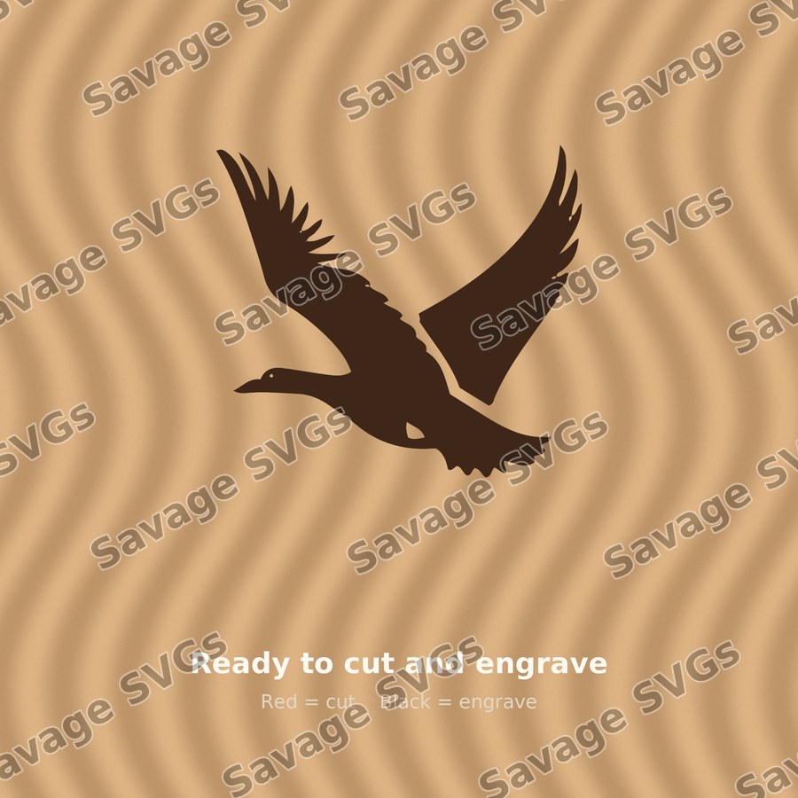 Flying Duck Silhouette