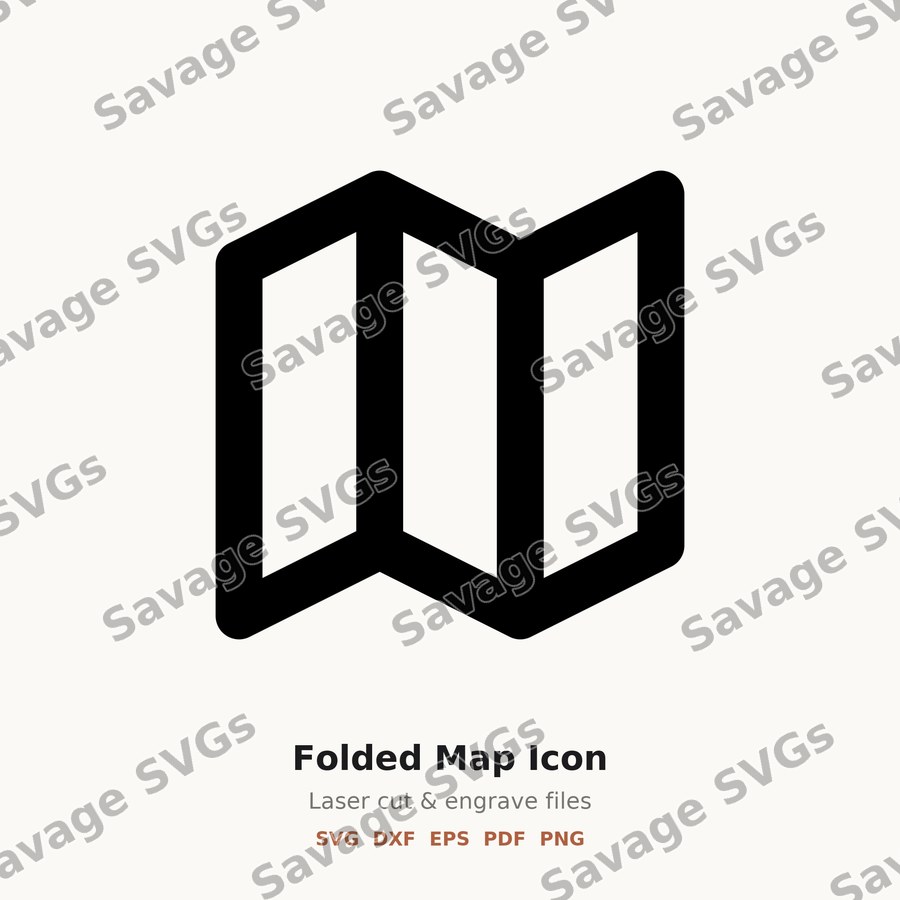 Folded Map Icon