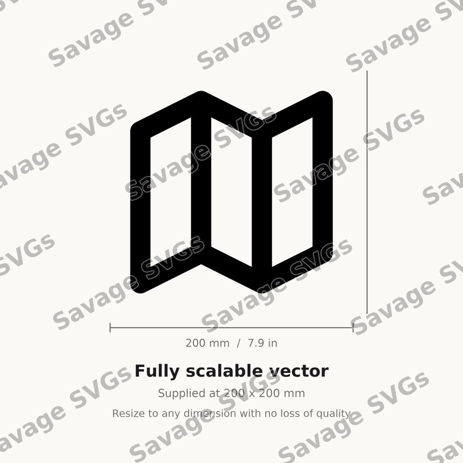 Folded Map Icon