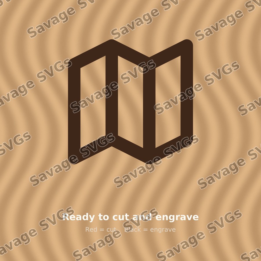 Folded Map Icon