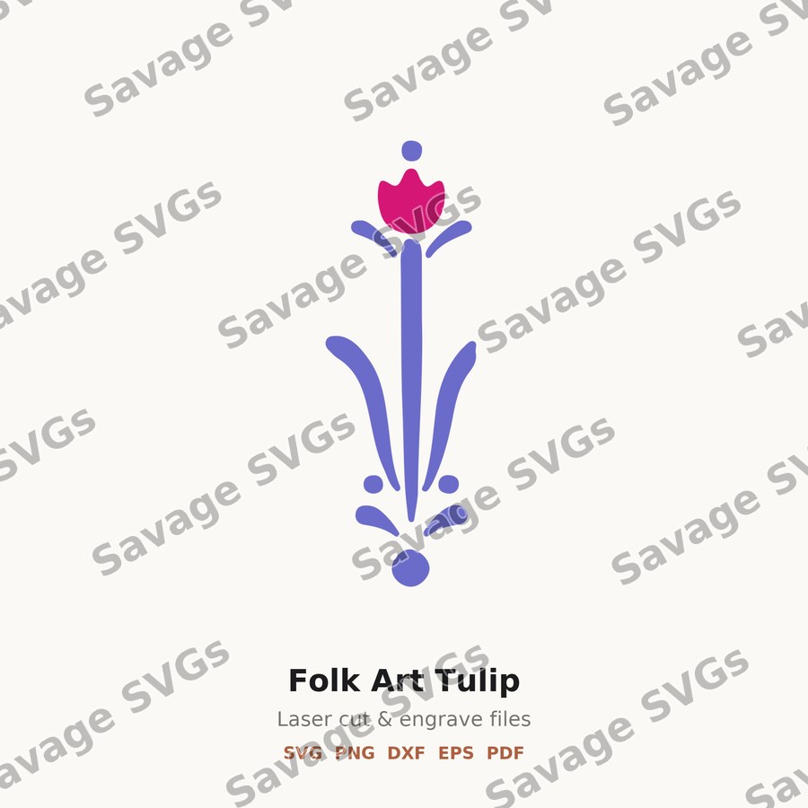 Folk Art Tulip
