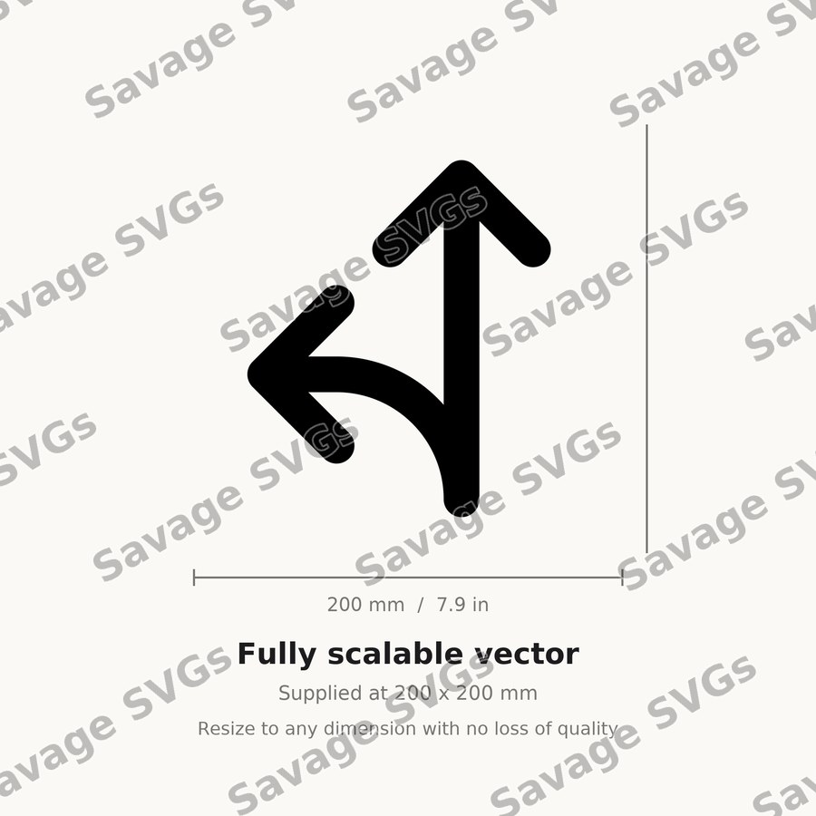 Fork Left Arrow