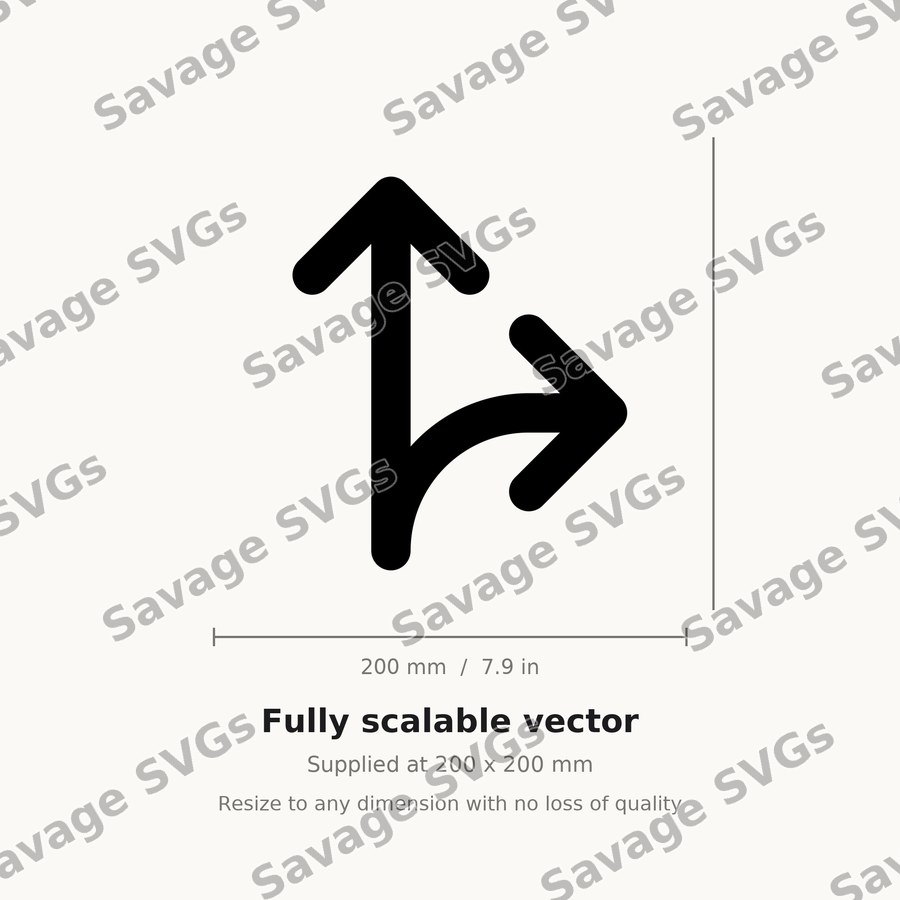 Fork Right Arrow