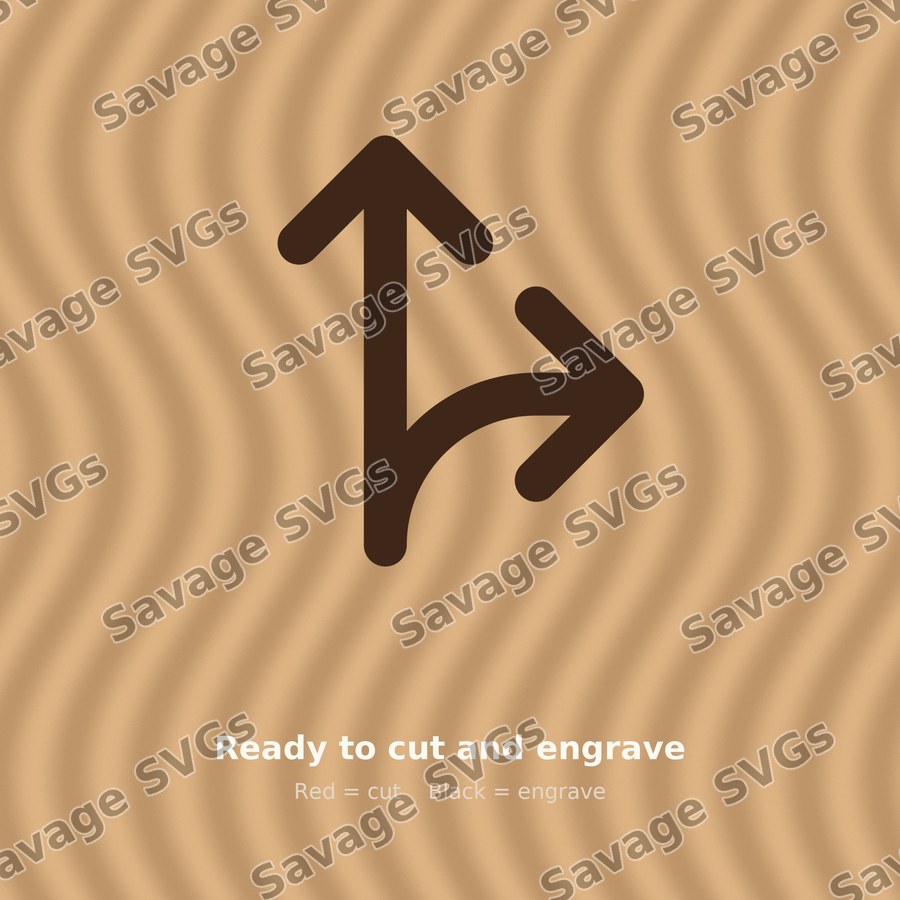 Fork Right Arrow
