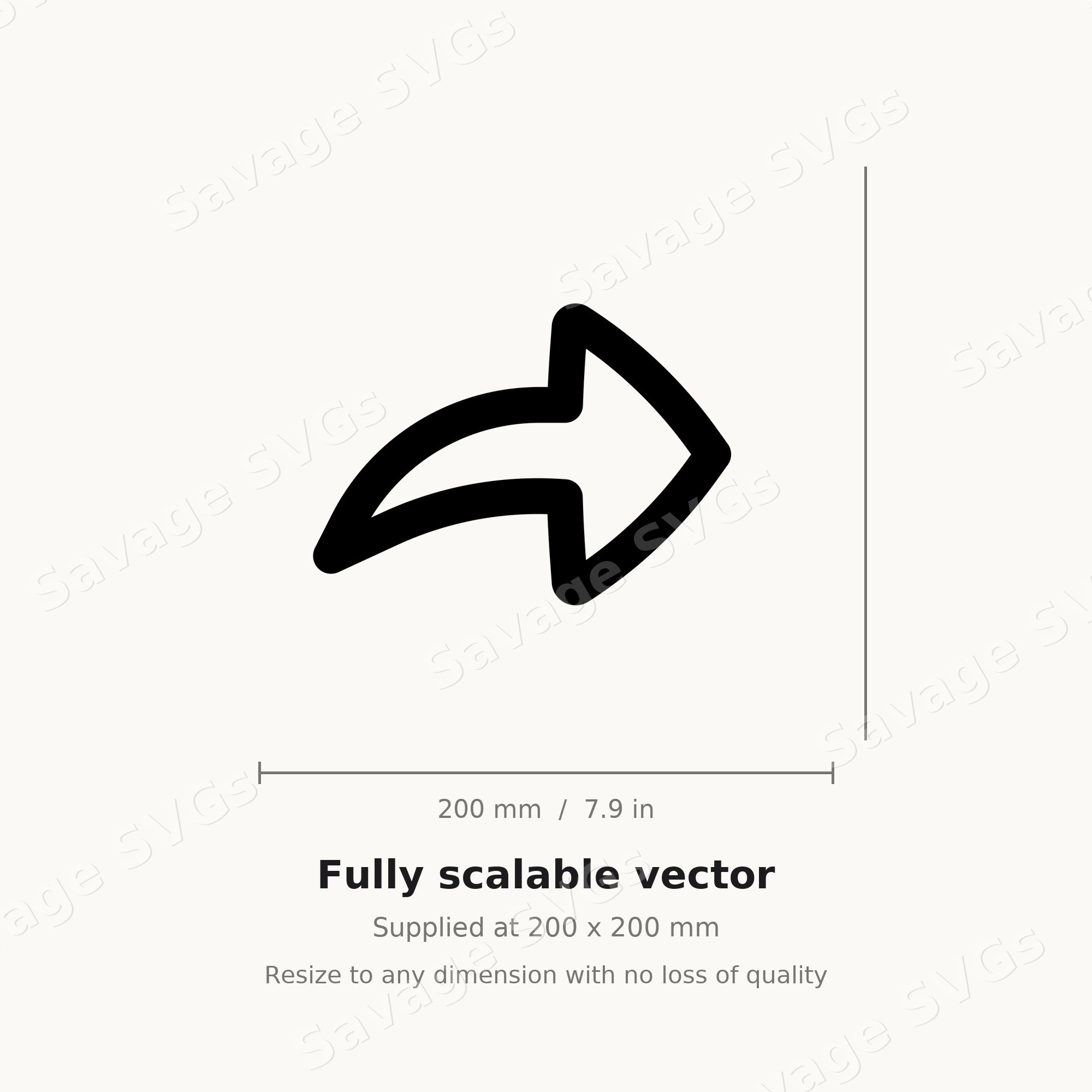 Curved Forward Arrow