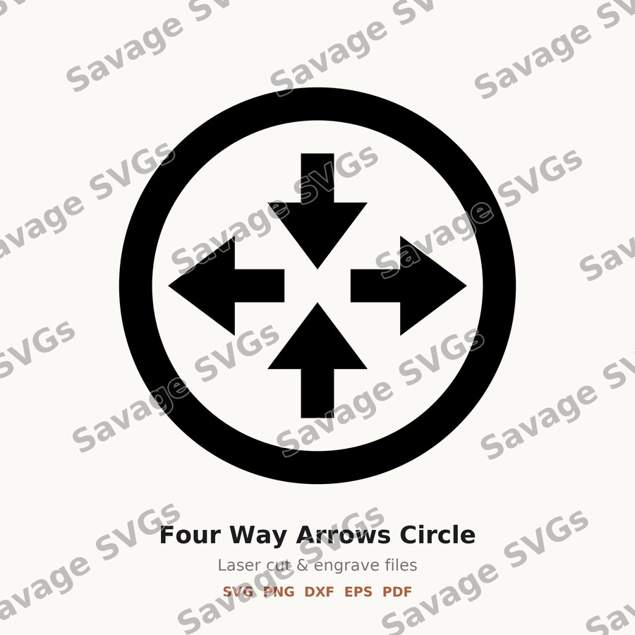 Four Way Arrows Circle