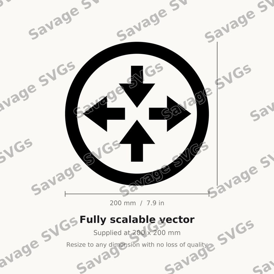Four Way Arrows Circle