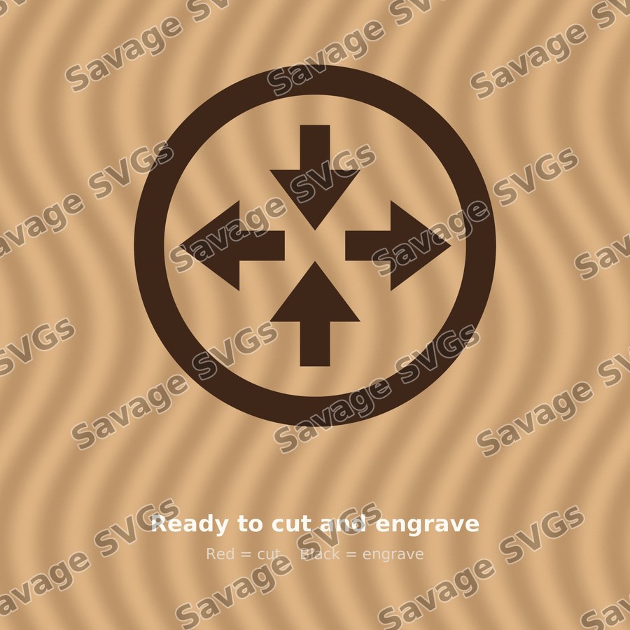 Four Way Arrows Circle