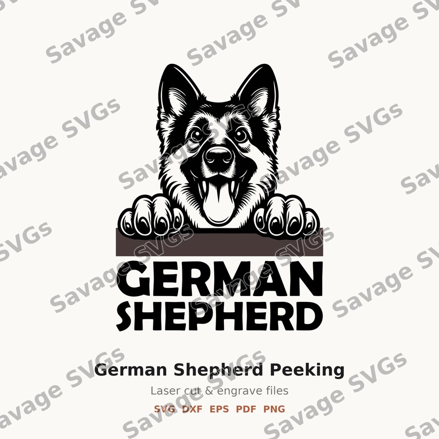 German Shepherd Peeking