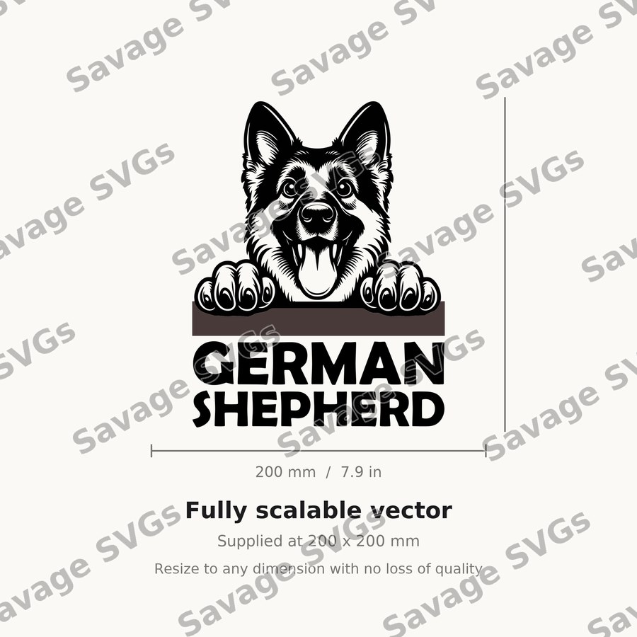 German Shepherd Peeking
