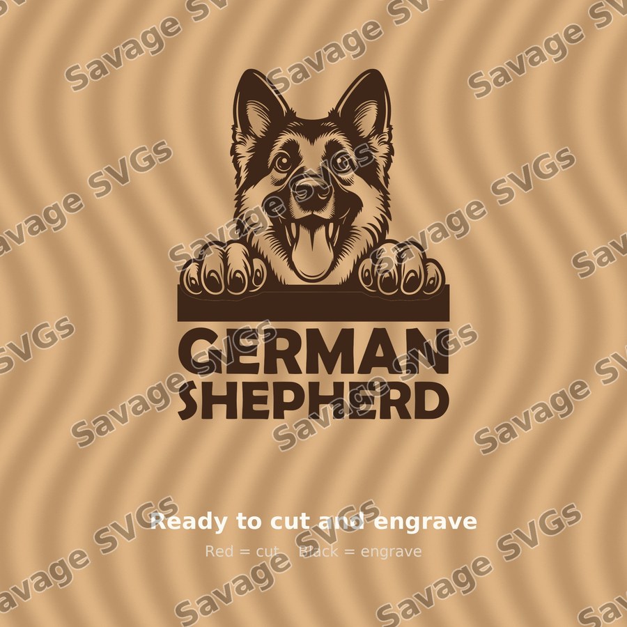 German Shepherd Peeking