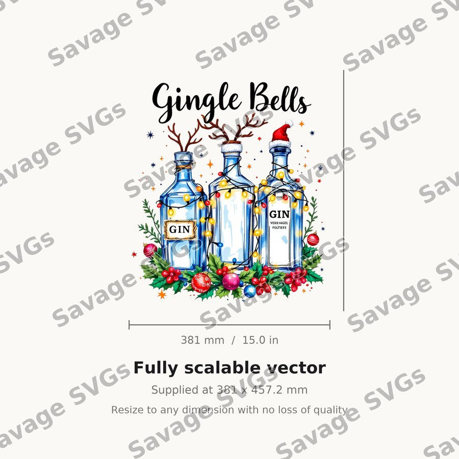Gingle Bells Gin Bottles