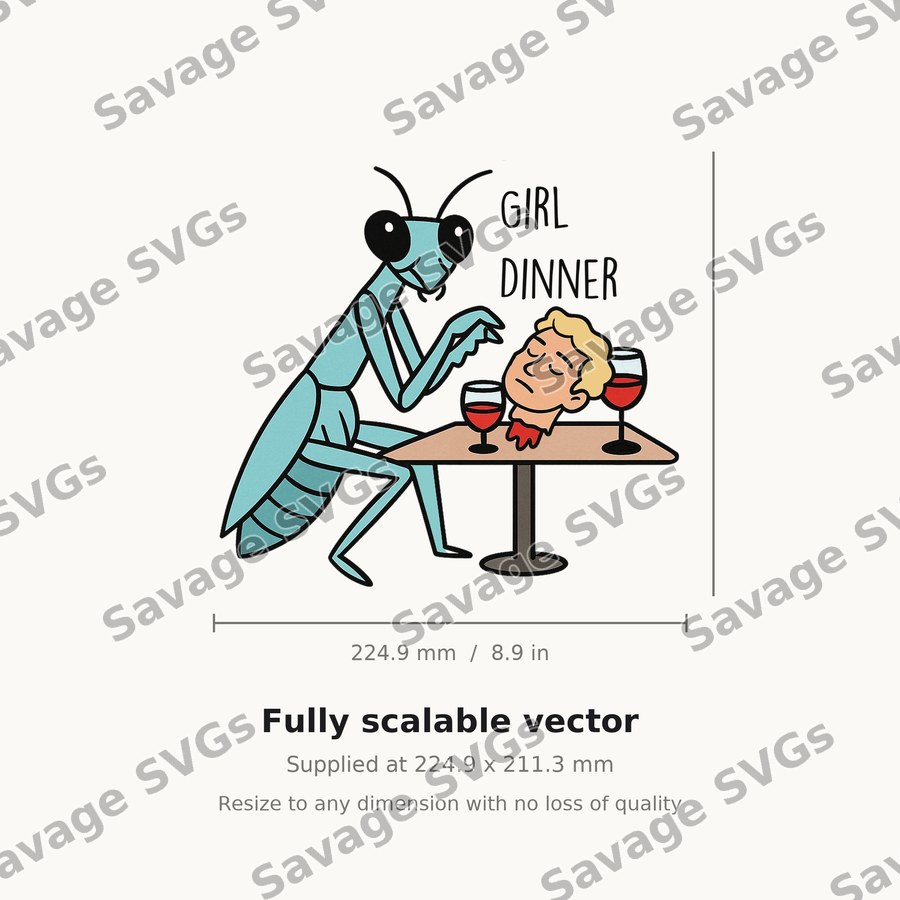 Girl Dinner Praying Mantis