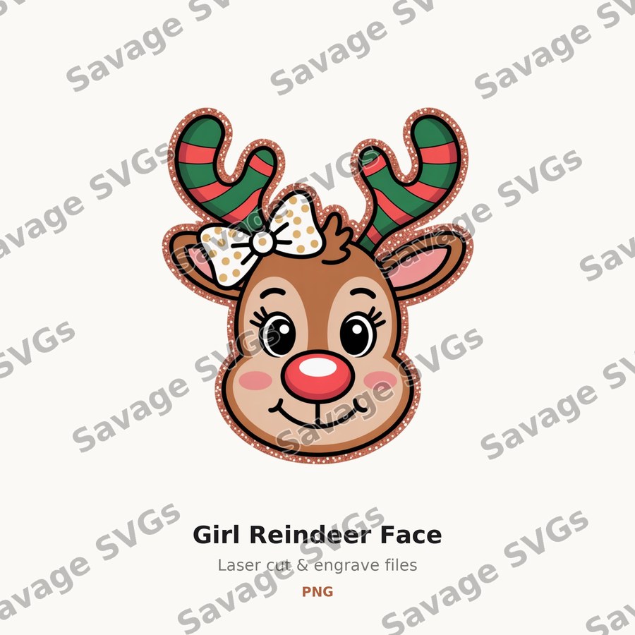 Girl Reindeer Face